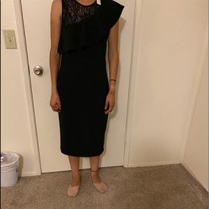 Black formal dress one sleeve